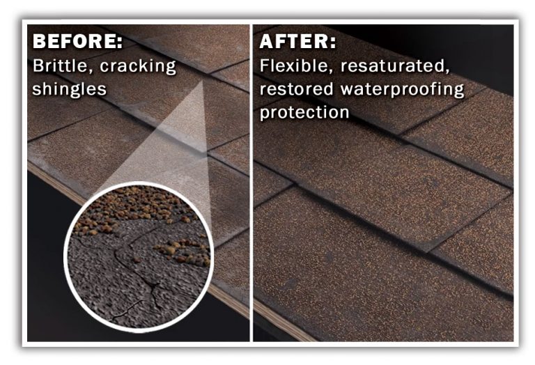 before after closeup Roofrejuvenate 1 768x524